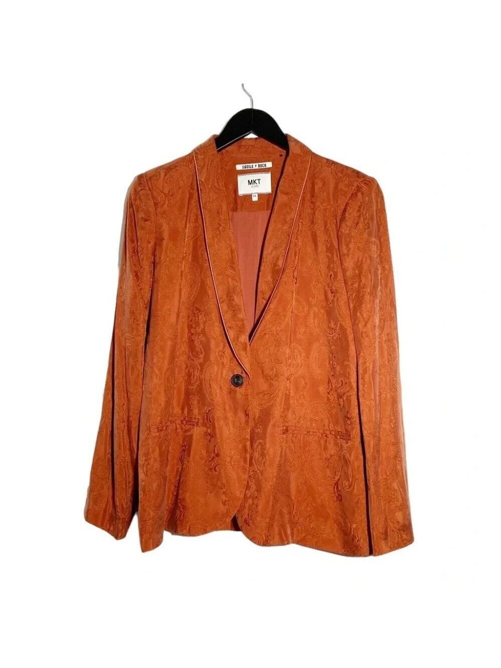 MKT Studio Savile Rock Paisley Jacquard Print Blazer size 38 (US 2)
